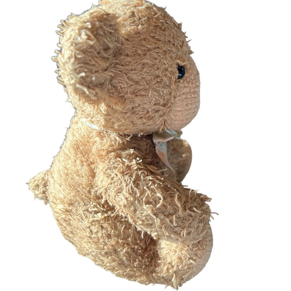 Prestige Toy Corp Tykes Brown Plush Teddy Bear W/ Rattle Animal Print Bow #93986 - Picture 4 of 5